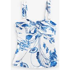 Dame Tankinier NEXT Tankini-overdel - Blå/Hvid