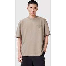AllSaints Clothing AllSaints Underground Oversized T-Shirt - Stone