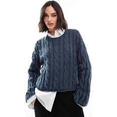 Vans Women Jumpers Vans Cable Knit Crop Top - Black