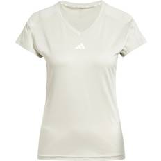 Adidas V-Neck T-shirts adidas Aeroready Train Essentials Minimal Branding V-Neck T-Shirt - Beige