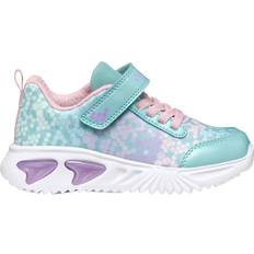 Geox Kids' Assister Light Up Trainers - Turquoise/Pink