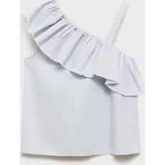 Blouses & Tunics Mango Ruffle Asymmetric Blouse - Sky Blue