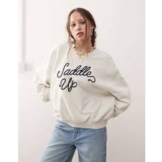 Wrangler Tröjor Wrangler Oversized Sweatshirt - Vit