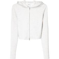 Bershka Overtøj Bershka Sweatjakke Med Lynlås - Lysegrå
