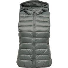 Only New Tahoe Quilted Gilet - Grey/Kambaba