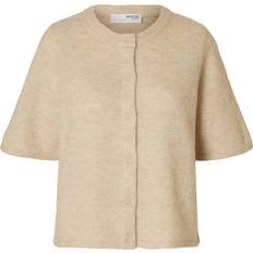 Mies Neuletakit Selected Femme Neuletakki SLFLULU 2/4 Knit - Harmaa