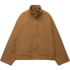 Pull&Bear Overtøj Pull&Bear Overgangsjakke I Imiteret Ruskind - Karamel