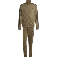 Adidas Jakkesæt adidas Sportswear Basic 3-Stripes Tricot Træningsdragt - Olive Strata