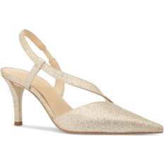 Michael Kors Højhælede sko Michael Kors Jaida Glitter Embellished Leather Pump - Gold