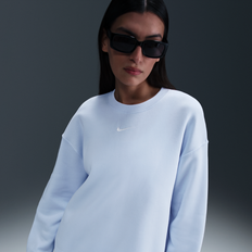 Blue - Women Jumpers Nike Sportswear Phoenix Fleece Women's Oversized Crew-neck Sweatshirt - Blue