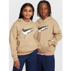 Beige Hoodies Nike SB EasyOn Older Kids' Oversized Pullover Skate Hoodie - Brown