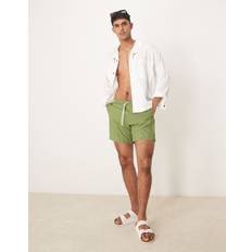 Abercrombie & Fitch Badkläder Abercrombie & Fitch Grönrandiga Badshorts Med Dragsko Grön/A