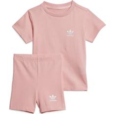 Pink Øvrige sæt Børnetøj adidas Essential Trefoil T-Shirt Shorts Set Infant - Pink