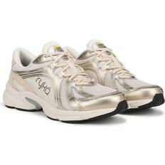 Gold - Women Walking Shoes Ryka Skylift Walking Sneakers Gold Metallic Leather - Arch Support