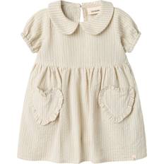 3-6M Kjoler Børnetøj Lil'Atelier Organic NBFFolly Body Dress - Vapor Blue