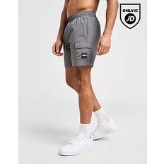 BOSS Badge Cargo Swim Shorts - Grey