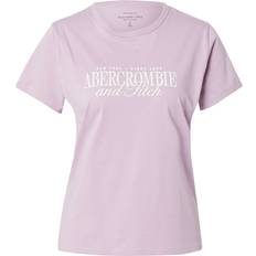 Abercrombie & Fitch Women T-shirts Abercrombie & Fitch Logo Graphic T-Shirt Purple/Pink