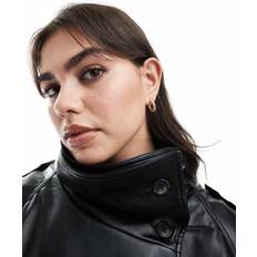 Pieces Molten Detail Hoop Earrings - Gold