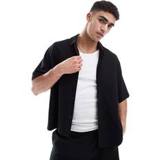 Bershka Premium Shirt Co-Ord - Black