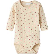 Bodys Barnkläder Name It NbfBilia LS Body Box - Beige