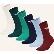Adidas Gröna Strumpor adidas Trefoil Cushion Crew Strumpor 6 Par - Off White/Semi Court Green