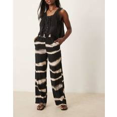 Tie Dye Trousers & Shorts JDY Wide Leg Trousers - Black Abstract Print