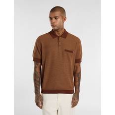 Dickies Men Polo Shirts Dickies Rocky Knitted Polo Shirt - Dark Tan