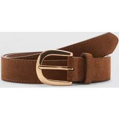 Brown - Women Belts Mango Suede Belt - Brown