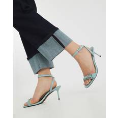 Blue - Women Heeled Sandals River Island Buckle Heeled Sandal - Blue