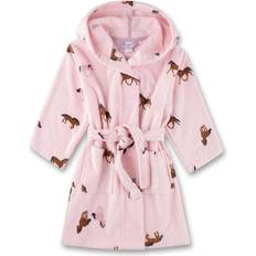 Black Dressing Gowns Sanetta Kid's Bathrobe AOP - Pink