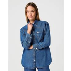 Wrangler Women Shirts Wrangler Loose Fit Denim Shirt - Dark Blue