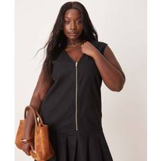 ASOS Kjoler ASOS Curve Pinafore Minikjole Med Gennemgående Lynlås - Twill