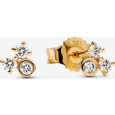 Pandora Diamond Earrings Pandora Era Lab-Grown Diamond Cluster Stud Earrings - 14k Gold/Clear