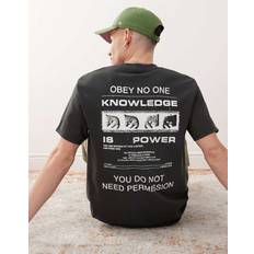 Obey Permission Graphic Logo T-Shirt - Vintage Black