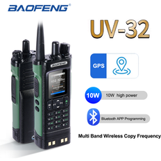 Baofeng UV32 Amateur Walkie Talkie USB Type C Aviation Radio GPS Bluetooth