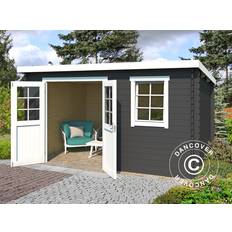 Redskabsskur Haveskur i Træ 3,8 x 2,75 x 2,11 m 28 mm Mørkegrå