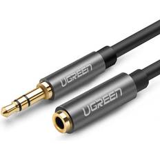 Mini jack forlængerkabel Hpa Hovedtelefon Forlængerkabel AUX 3,5 mm Mini Jack 1m Sølv 1m