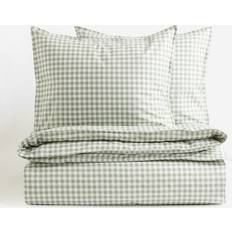 H&M Patterned Double/King Size Set Duvet Cover Green (200x200cm)