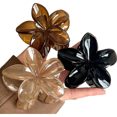 Black Hair Clips Shein Summer Hawaiian Flower Hair Clips Set of 3