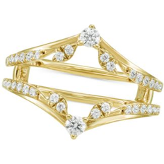 Jewelry Macy's Diamond Chevron Ring Guard Enhancer - 14k Gold