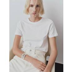 Mango Round Neck T-Shirt - White