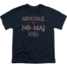 Fantastic Beasts UK US No Maj Youth Short Sleeve T-Shirt - Navy