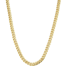 14k gold necklace Oradina Men's 14K Yellow Solid Gold Estate Cuban Bold Chain Yellow Gold