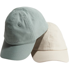 H&M Cotton Twill Caps 2-pack - Dusty Green/Light Beige (1261854001)