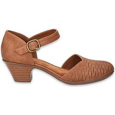 Women Heeled Sandals Easy Street Womens Justina Sandal - Tan