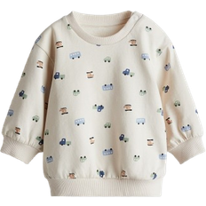 H&M Cotton Sweatshirt - Light Beige/Vehicles (0579010087)