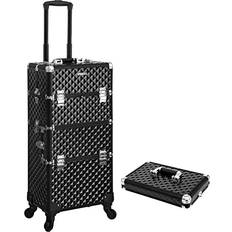 Songmics Professional Makeup Case Travelling Beauty Trolley - Låsbar