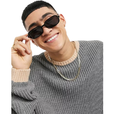 ASOS DESIGN Retro Frame Square Sunglasses - Black
