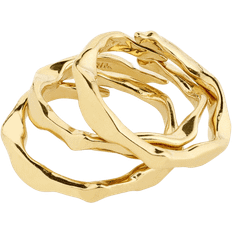 Pilgrim Ringar Pilgrim Wyatt Rings 3in-1 Set - Guld