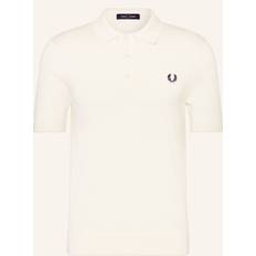 Men - Natural Polo Shirts Fred Perry Cotton Knit Polo Shirt - Off White